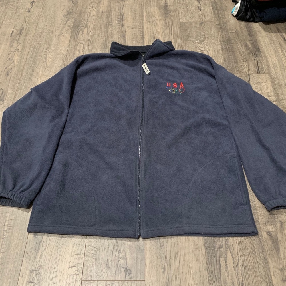 Vtg Team US Olympic fleece zip up sweatshirt USA
